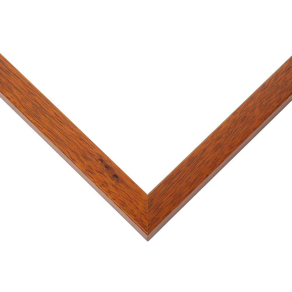 Light Oak Frame picture frame corner detail showing warm light oak finish with natural wood grain and precision mitered joint in 0.75 inch profile