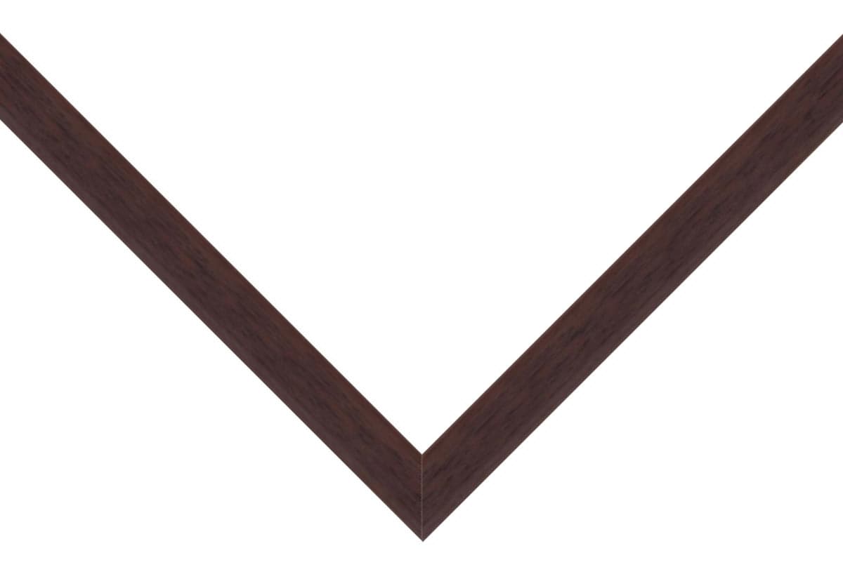 Wide Brown Picture Frame corner detail showing rich chocolate brown finish with natural wood grain in substantial 1.125 inch profile
